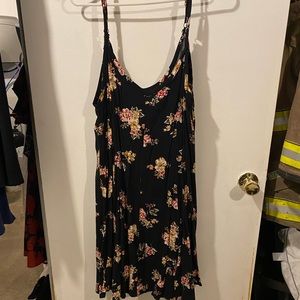 Black torrid floral size 3 or 22/24 dress.